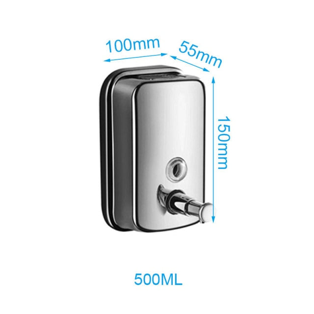 Silver Wall-mounted Soap Dispenser