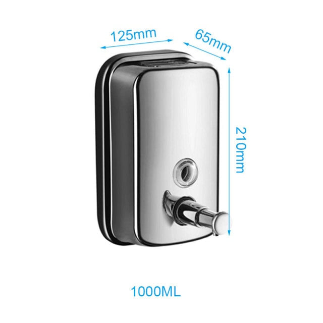 Silver Wall-mounted Soap Dispenser