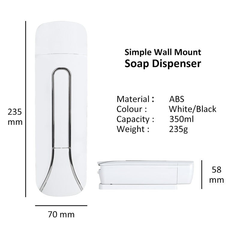 Bathroom Wall Liquid Soap Dispenser 350ml