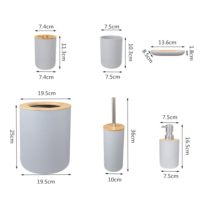 Bathroom Accessories Set 6 Pieces
