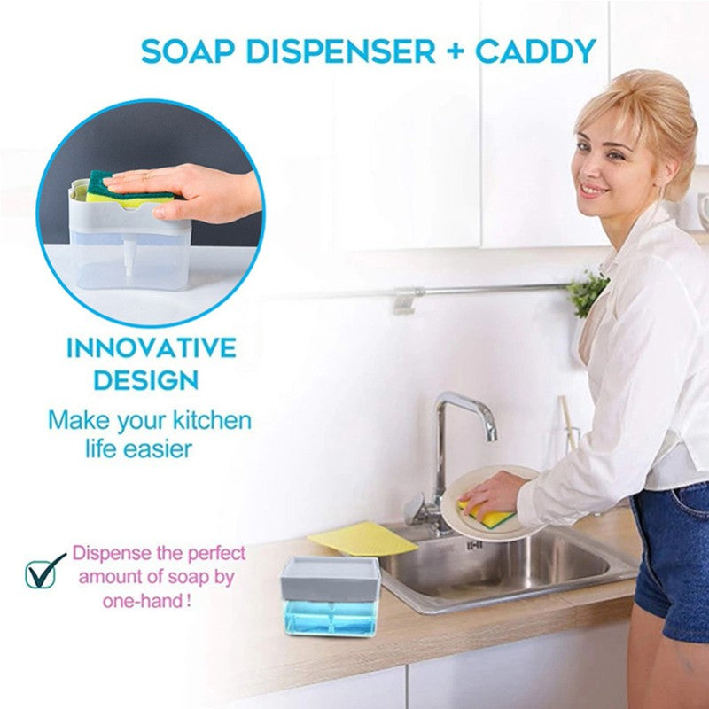 Soap Dispenser For Kitchen with Sponge
