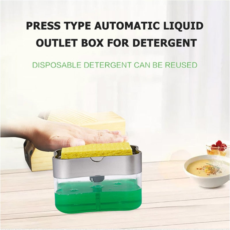Soap Dispenser For Kitchen with Sponge