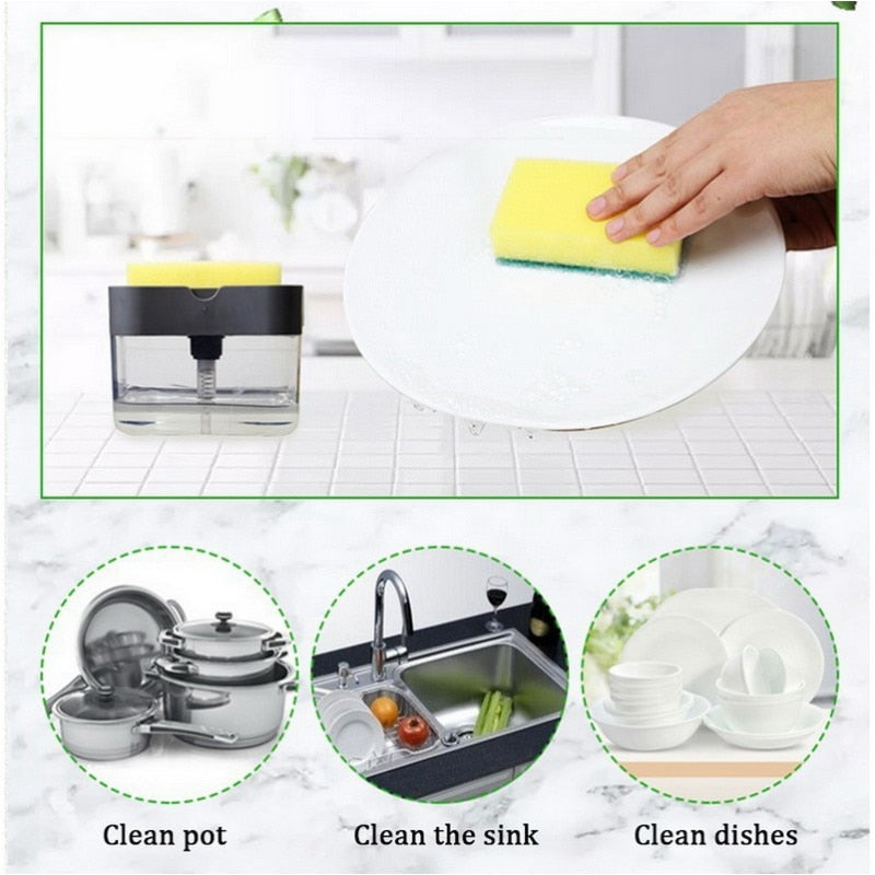 Soap Dispenser For Kitchen with Sponge