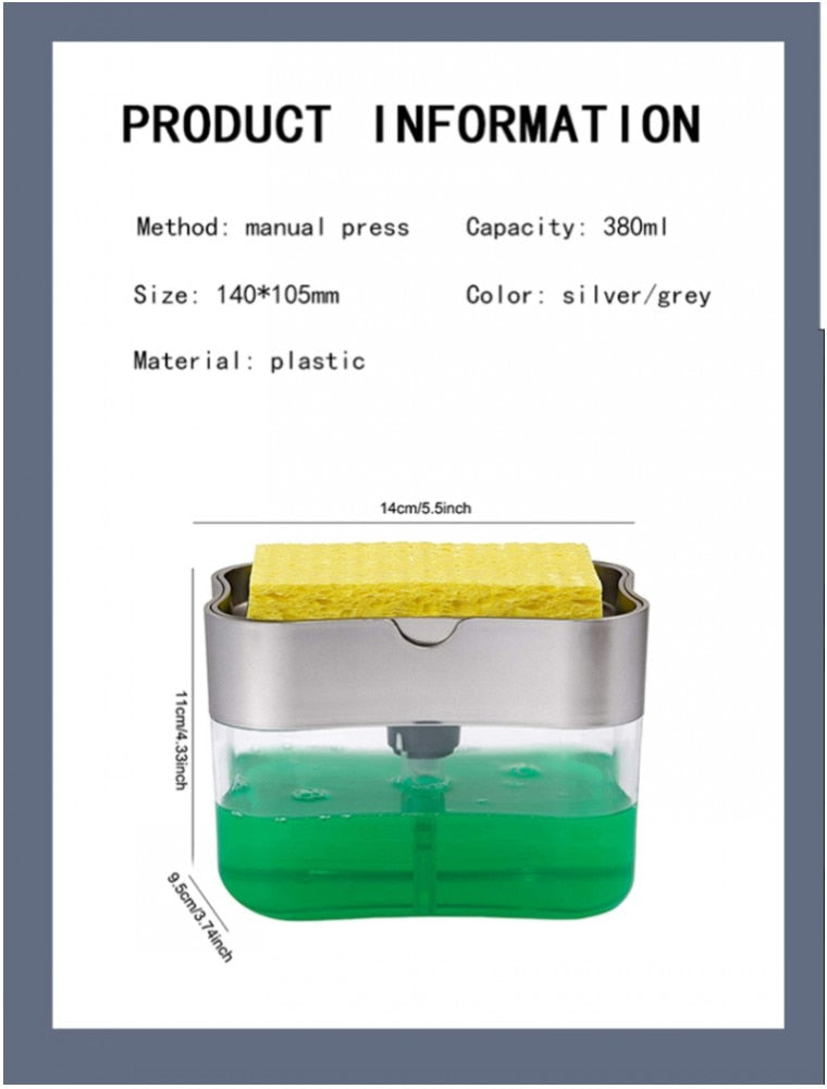 Soap Dispenser For Kitchen with Sponge
