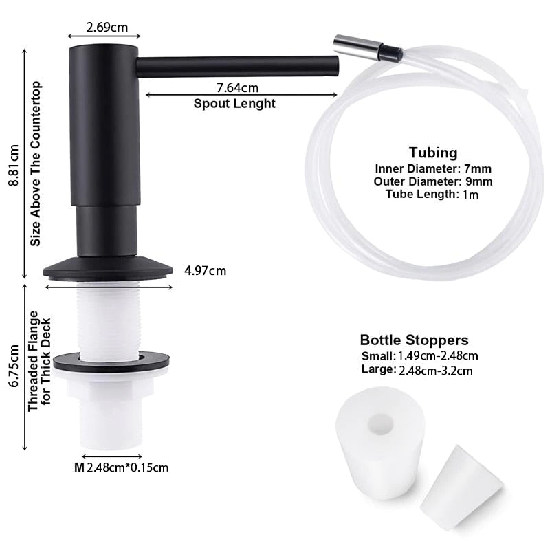 Black Sink Soap Dispenser For Kitchen