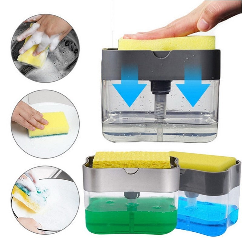 Soap Dispenser For Kitchen with Sponge