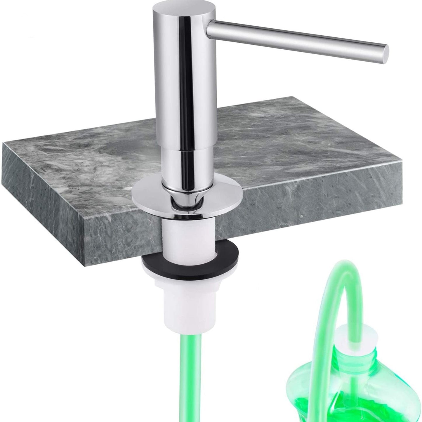 Silver Sink Soap Dispenser For Kitchen