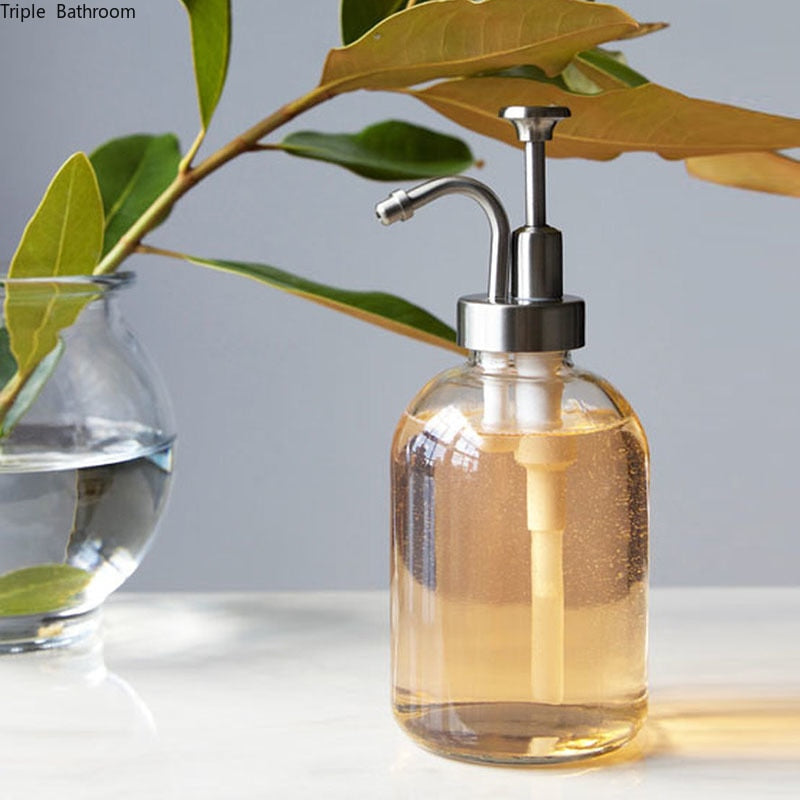 Nordic Glass Soap Dispenser Bottles