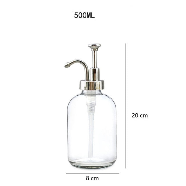 Nordic Glass Soap Dispenser Bottles