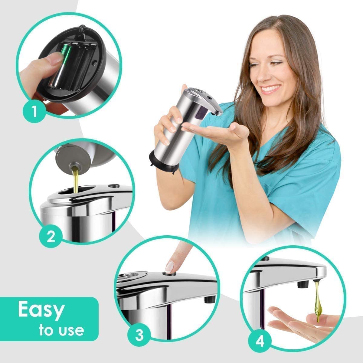 Automatic Silver liquid Soap Dispenser
