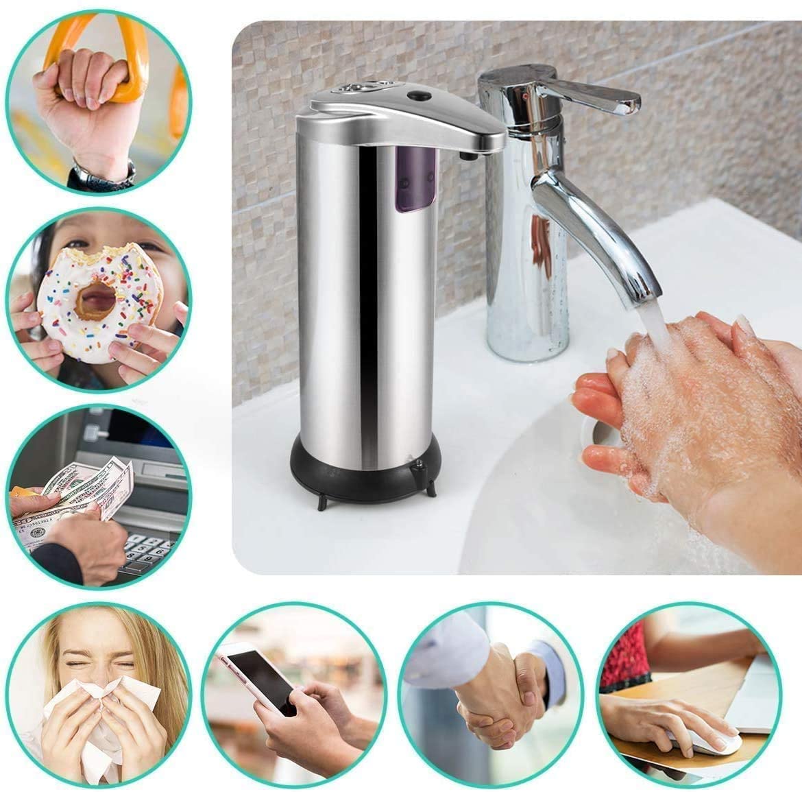 Automatic Silver liquid Soap Dispenser
