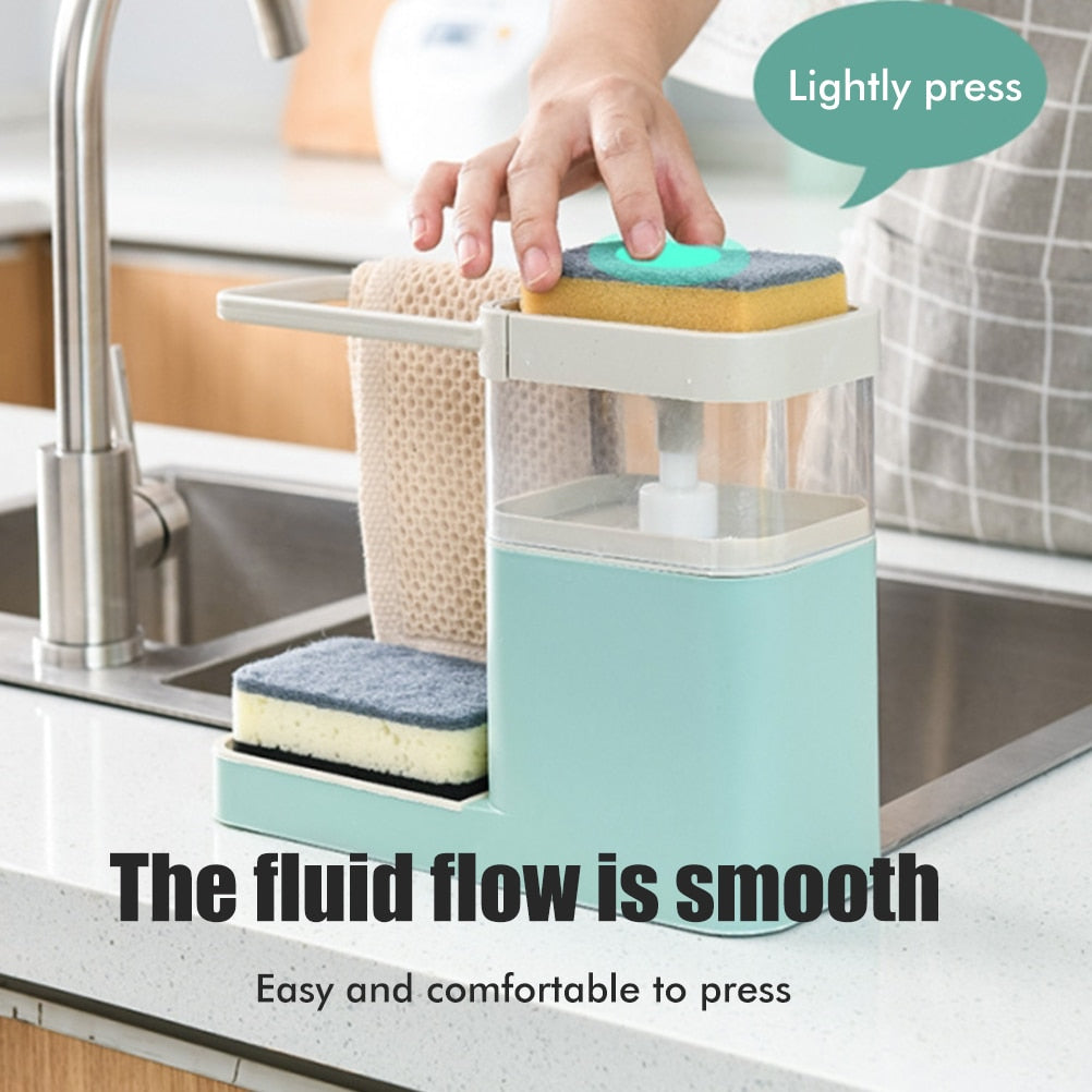 Dish Soap Dispenser With Sponge Holder