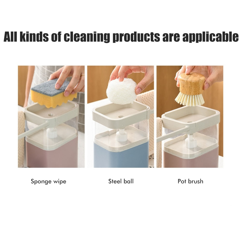 Dish Soap Dispenser With Sponge Holder