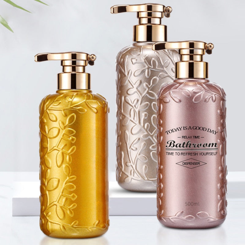 Oval Leaf Hand Soap Dispenser Bottle