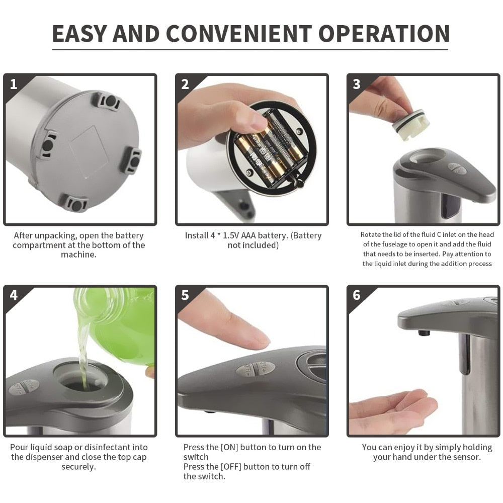 Stainless Steel Automatic Liquid Soap Dispenser