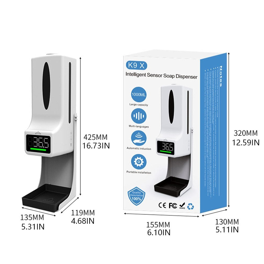 Infrared Digital Temperature Measuring Soap Dispenser