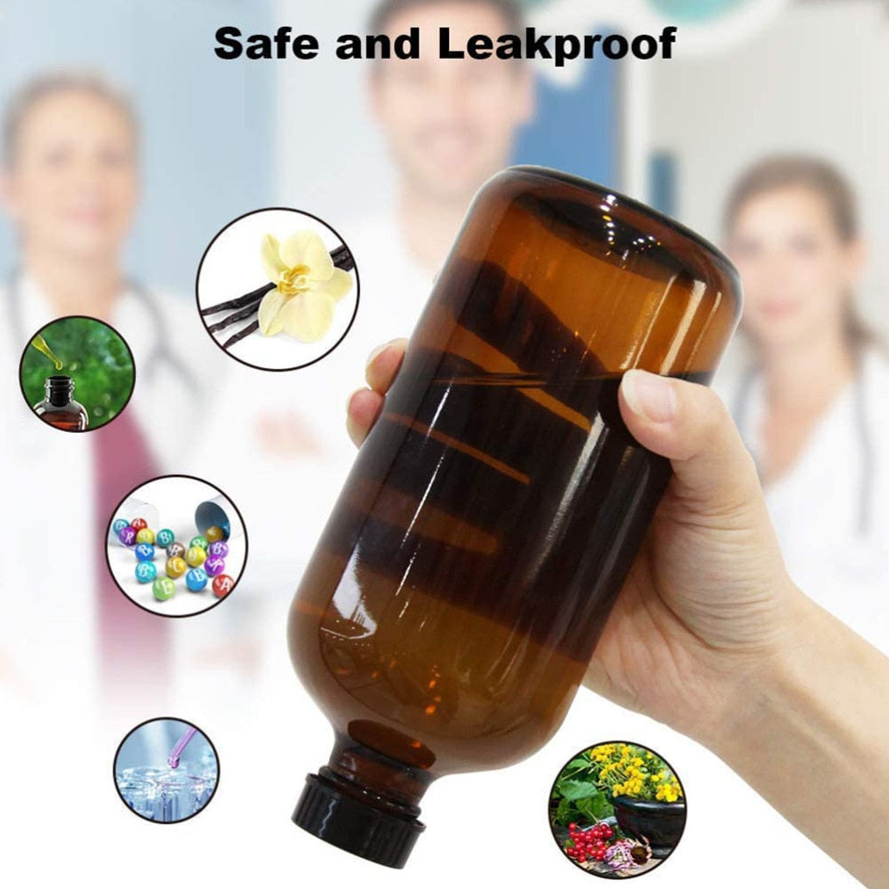 4 Sets 500ml Round Bottles Soap Dispenser