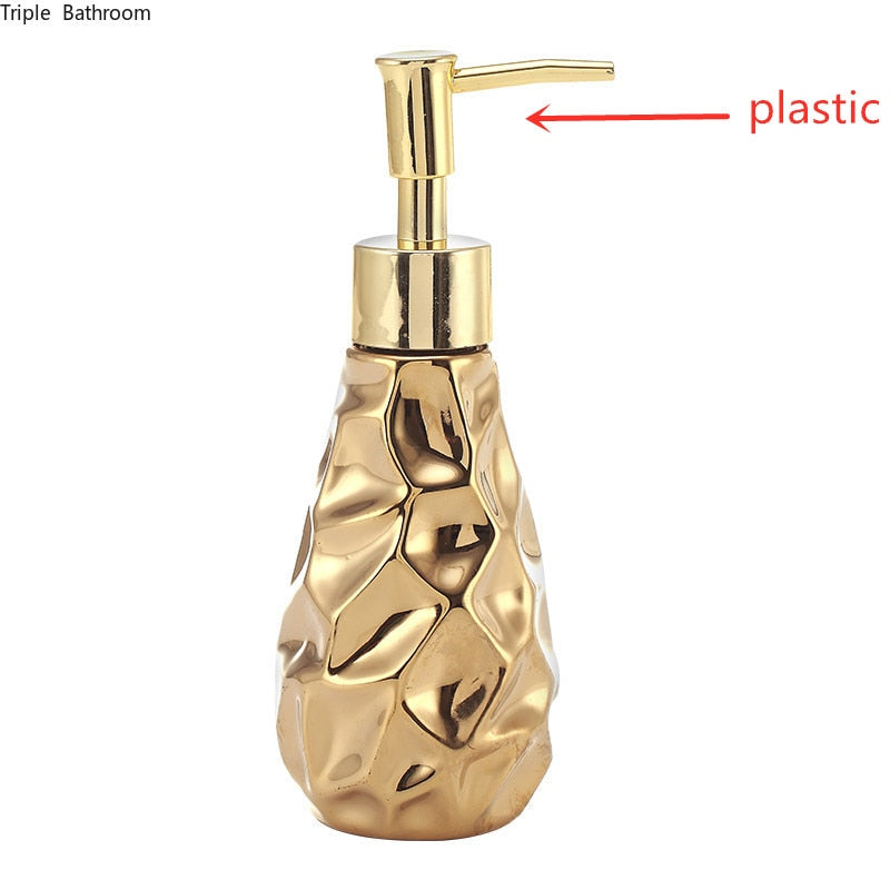Ceramic Gold 4pcs Bathroom Set