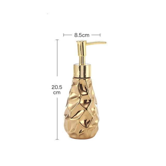 Ceramic Gold 4pcs Bathroom Set