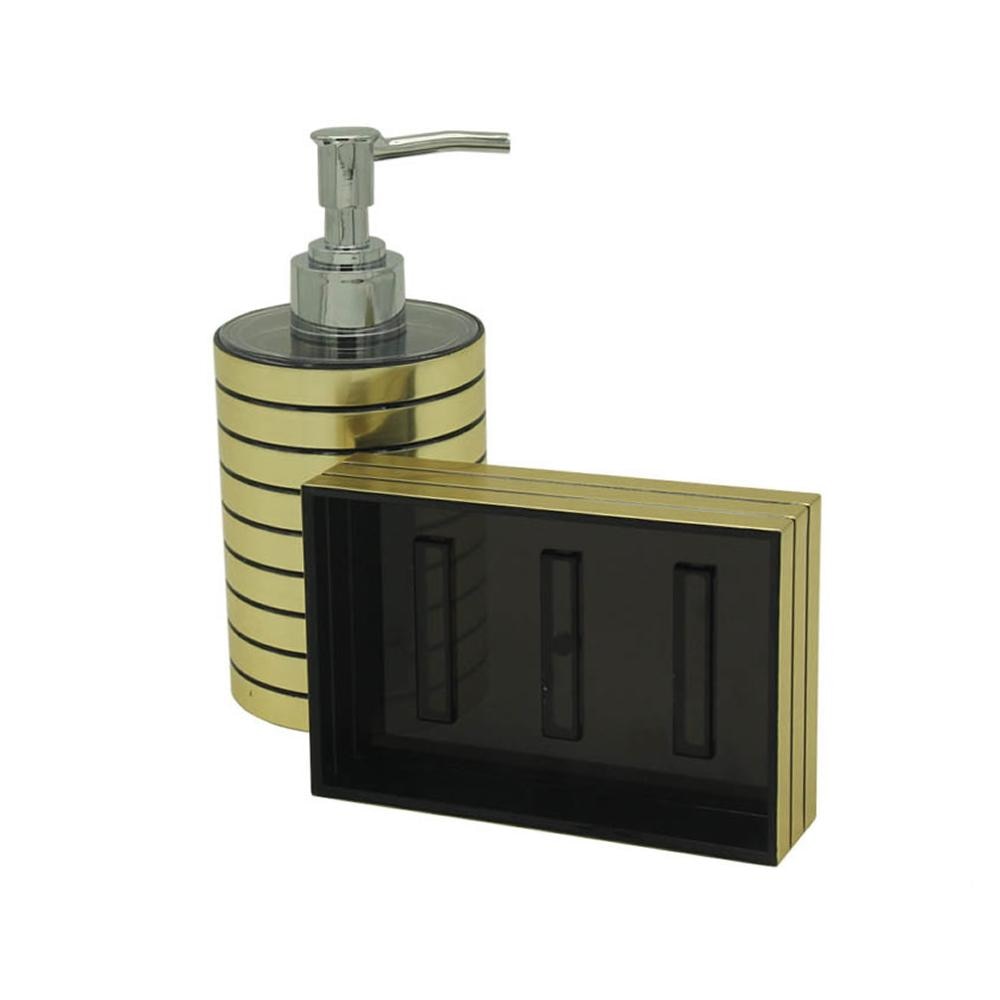 3Pcs Plastic Bathroom Soap Dispenser Set