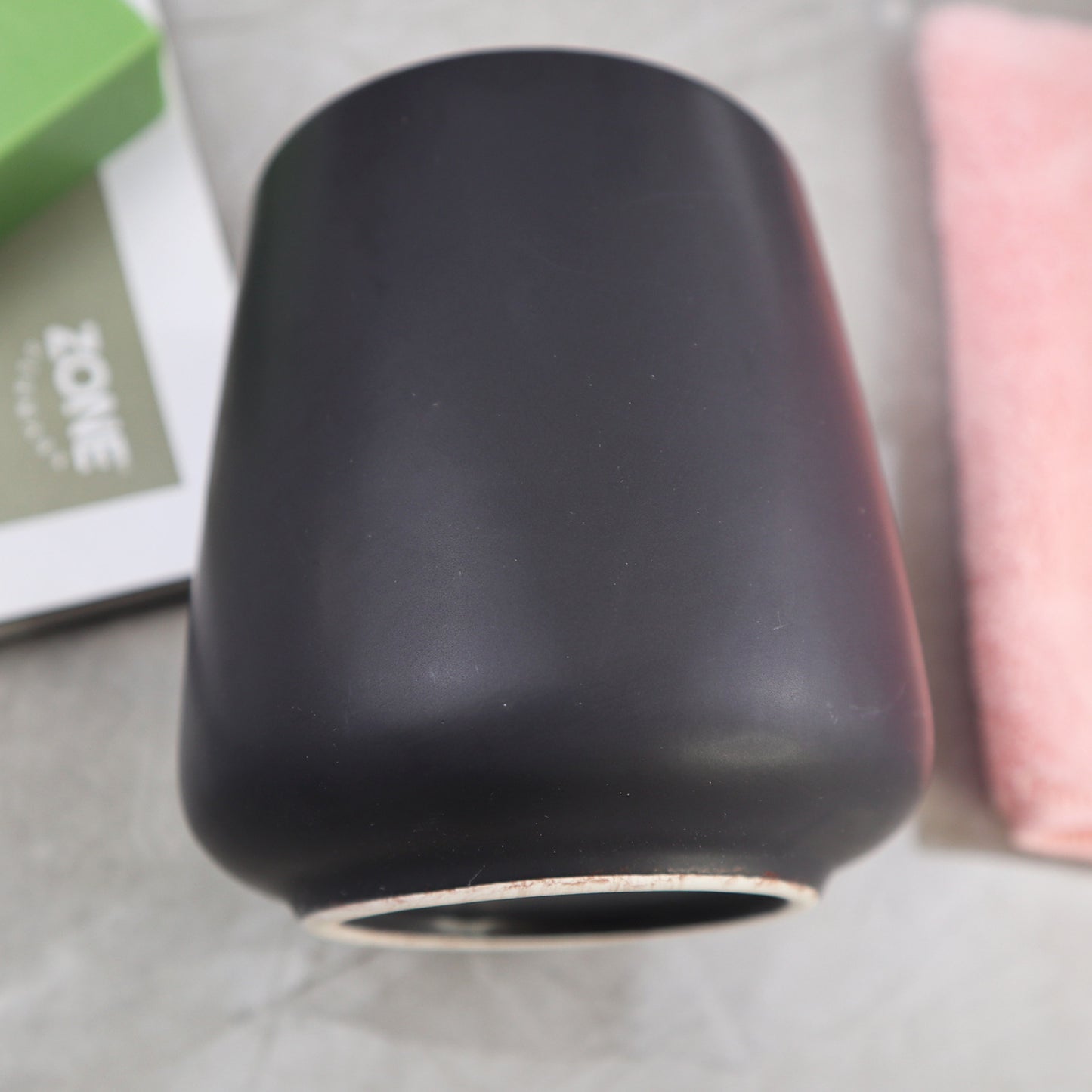Black Ceramic Soap Dispenser Set