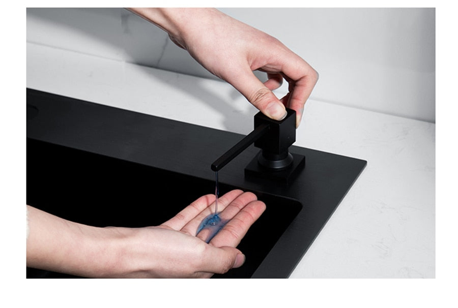 Stylish Black Sink Soap Dispenser