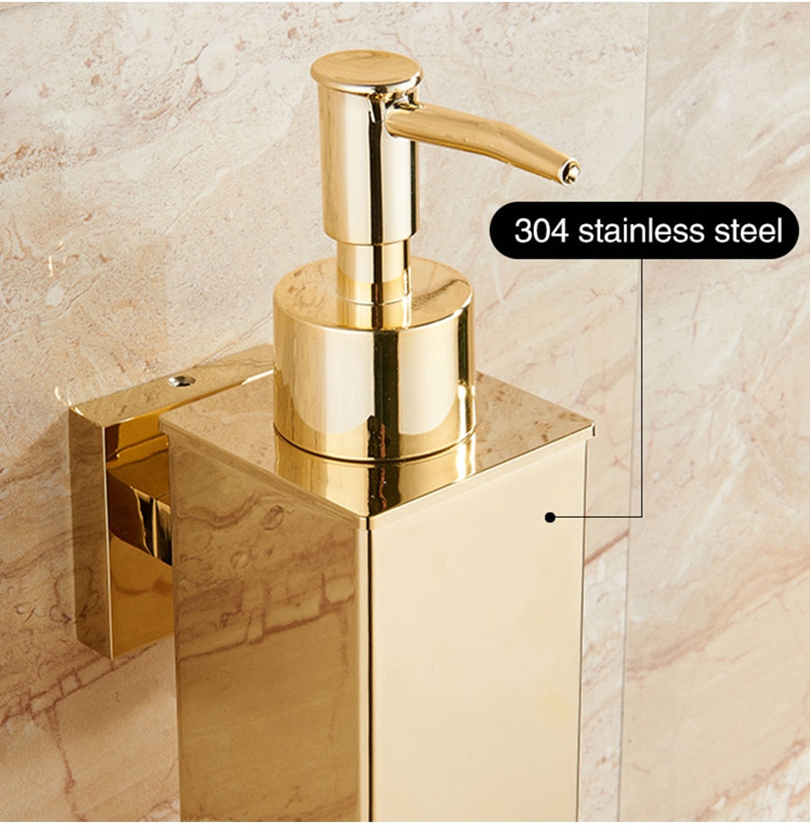 Wall Mounted Gold Soap Dispenser