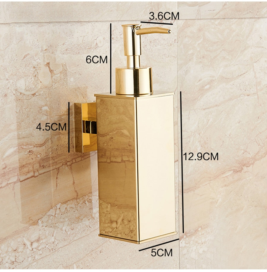 Wall Mounted Gold Soap Dispenser