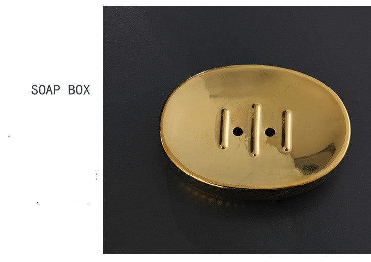 Golden Bathroom Soap Dispenser Set