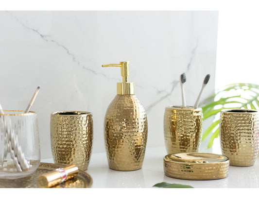 Luxury Ceramic Gold Bathroom Set