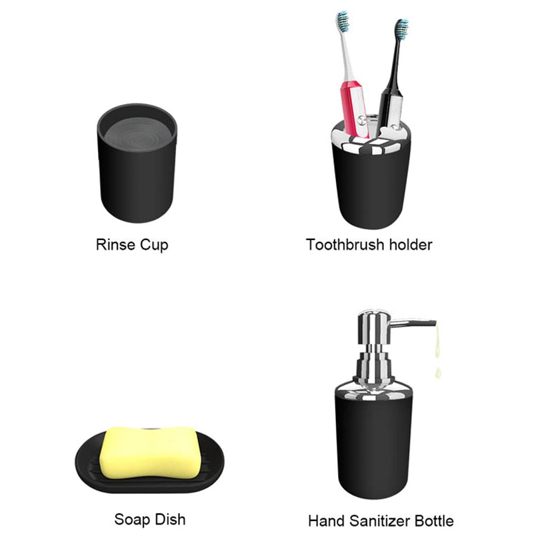 4PCS Bathroom Soap Dispenser Set