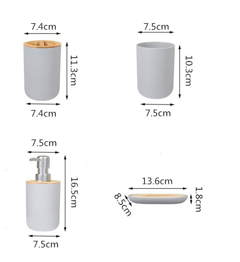 4PCS Bathroom Soap Dispenser Set