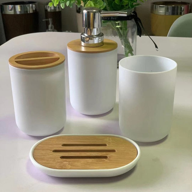 4PCS Bathroom Soap Dispenser Set