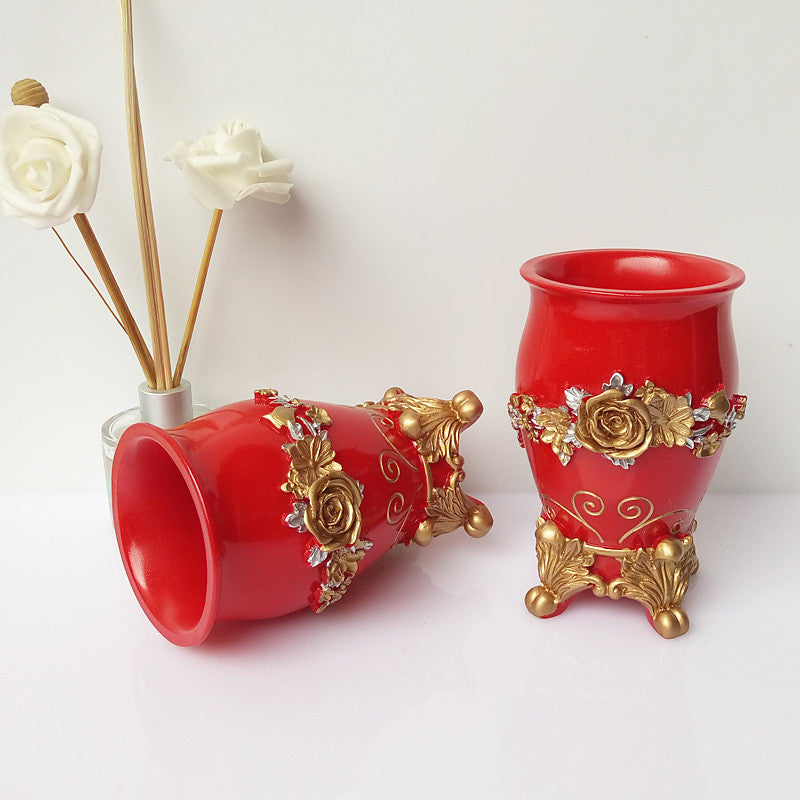 5pcs European Ceramic Bathroom Set