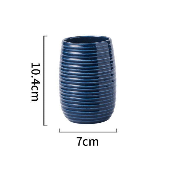 Ceramic Blue Bathroom Soap Dispenser