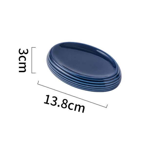 Ceramic Blue Bathroom Soap Dispenser