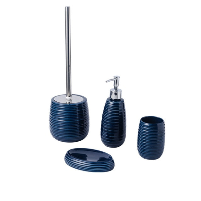 Ceramic Blue Bathroom Soap Dispenser