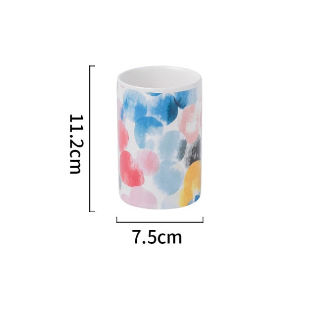 Colorful Ceramic Bathroom Soap Dispenser Ser