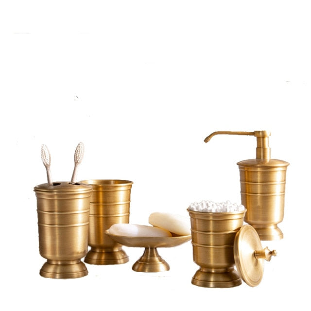Golden 5pcs Bathroom Set