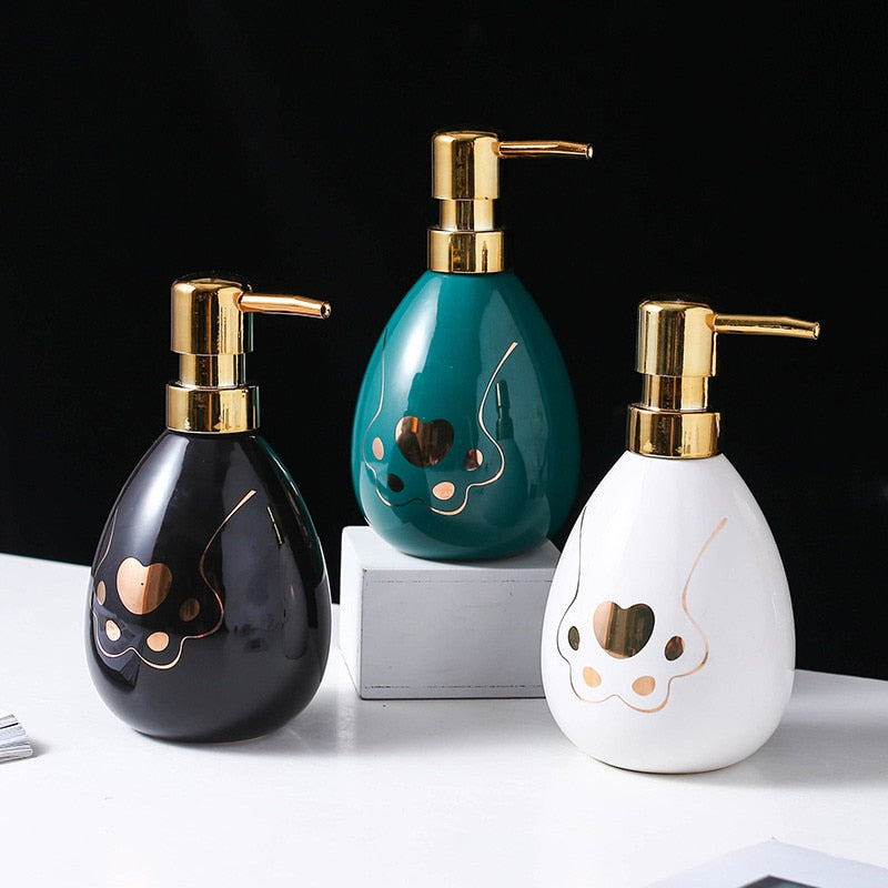 Elegant Gold Head Soap Dispenser Bottles