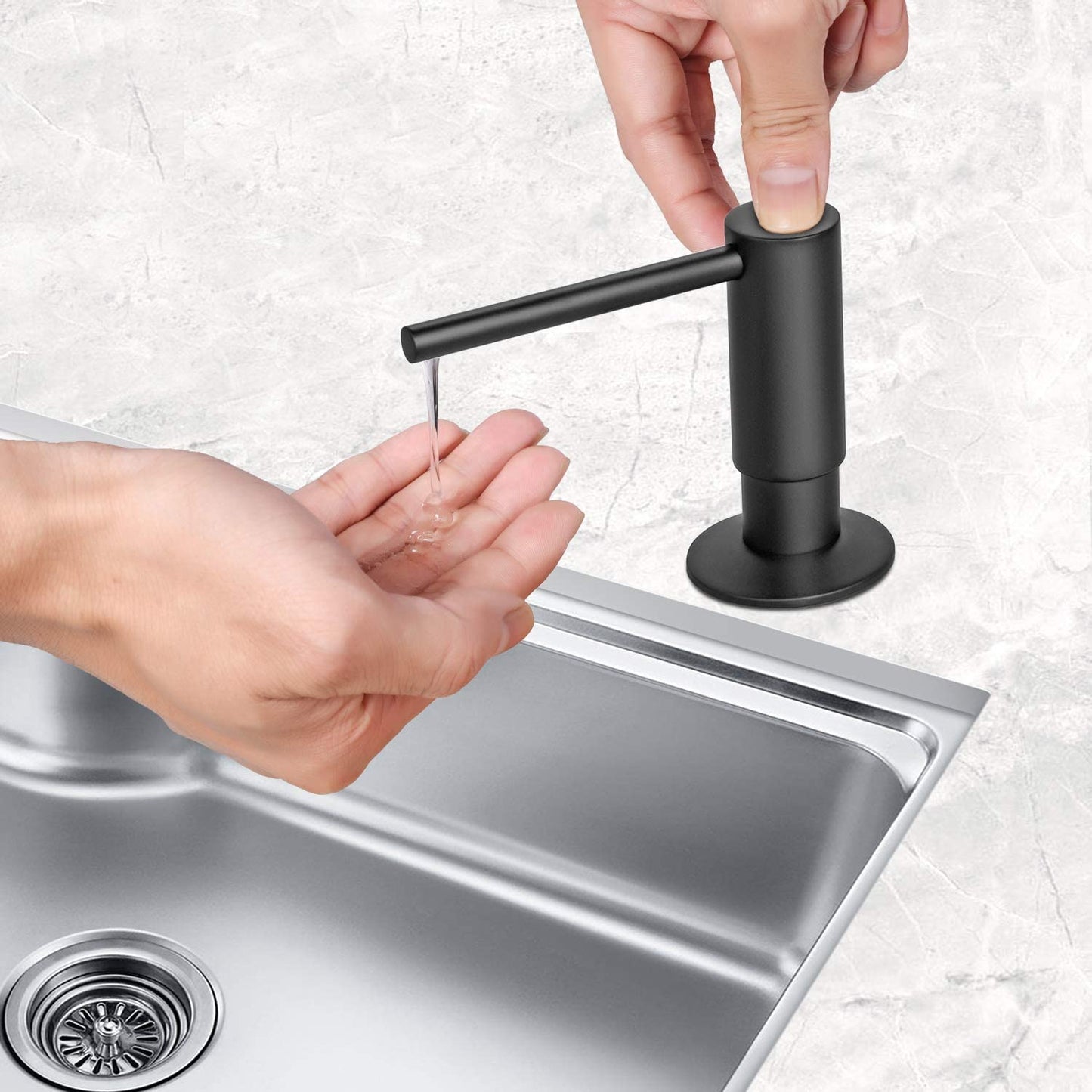 Black Sink Soap Dispenser For Kitchen