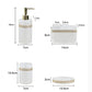 Luxury Resin Bathroom Soap Dispenser Set