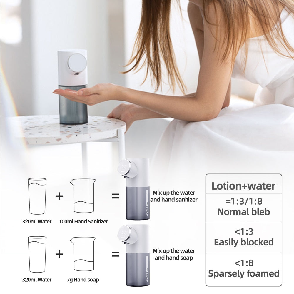 Automatic Liquid Soap Dispenser with Temperature Display