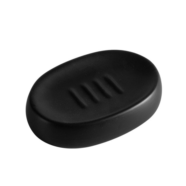 Black Ceramic Soap Dispenser Set