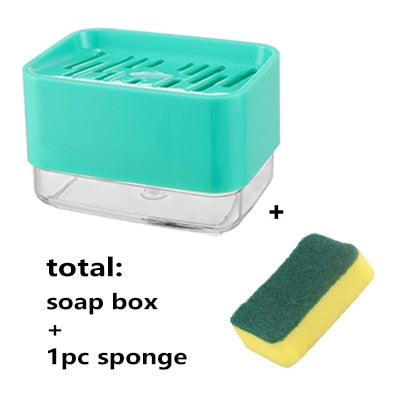 Kitchen Dish Soap Dispenser Sponge Holder