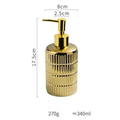 Gold Ceramic Shower Gel Bottle