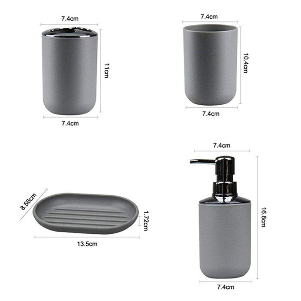 4PCS Bathroom Soap Dispenser Set